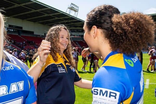 Leeds Rhinos coach Lois Forsell, left. Picture by Allan McKenzie/SWpix.com.