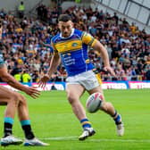 Jake Connor kicks through during Leeds Rhinos' 48-30 win against Leigh Leopards last week.Picture by Allan McKenzie/SWpix.com.