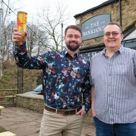 The Bankhouse at Pudsey, Leeds re-opens after a major investment and refurbishment by Star Pubs.
Licensee Richard Thewlis and Manager Luke Morton are pictured at the refurbished pub ahead of the grand opening on 13th February.