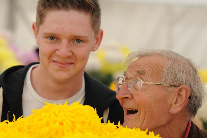 William Whitehead and his granddad Billy Whitehead were pictured at the Lord Nelson flower show in 2015.