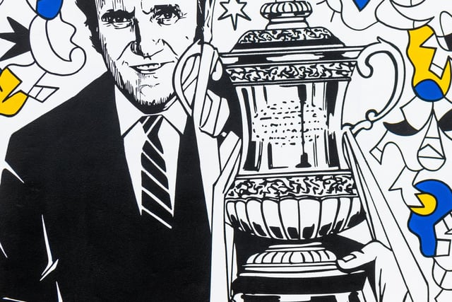Football fans will recognise this one, on a wall near the East Stand of Elland Road opposite The Centenary Pavilion. Leeds artist Nicolas Dixon completed the mural using player portraits by acclaimed sports artist Paul Trevillion. It celebrates the 50th anniversary of the 1972 winning FA Cup team, featuring squad members around a centre piece of legendary manager Don Revie.