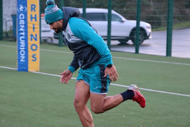 New Rhinos signing Nene Macdonald has begun running at training and aims to be fit for Super League round one. Picture by Phil Daly/Leeds Rhinos.