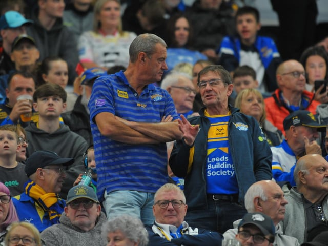 South Stand fans at the game against Hull FC.