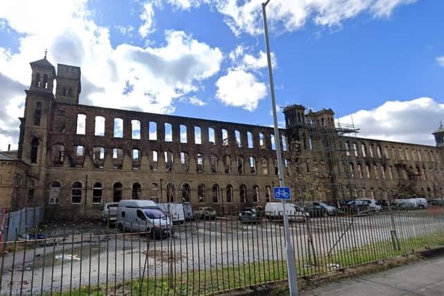 West Yorkshire Fire and Rescue Service said ten crews are in attendance at a fire at Dalton Mills in Keighley.