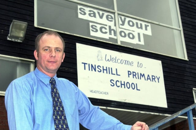 Tinshill Primary School head teacher Steve McMullin pictured in September 2001. The school was threatened with closure at the time.