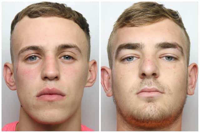 Armitage (left) and Harper were both locked up at Leeds Crown Court. (pic by WYP)