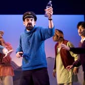 Stephen appearing in the stage version of Tin Tin as Captain Haddock.