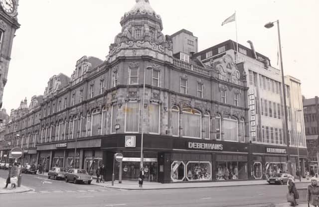 The imposing Debenhams store pictured in February 1981.