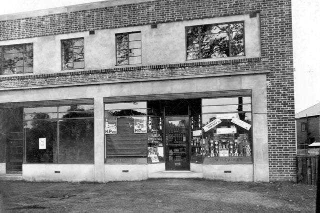 The greengrocers premises of WH Darley on Dib Lane in July 1936.