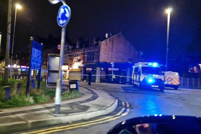 There was a large cordon after the attack in Holbeck on Thursday evening. Photo: Joanna Dembowska