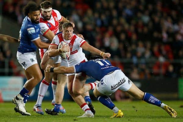 St Helens loose-forward Morgan Knowles has been banned for five games. Picture by Ed Sykes/SWpix.com.