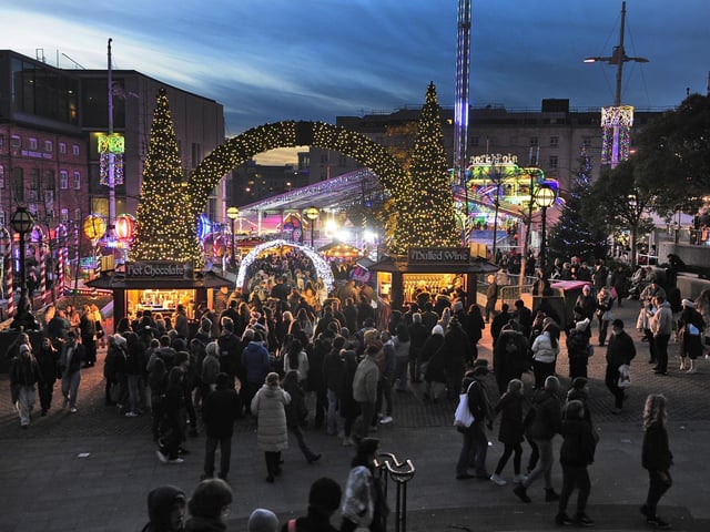 Hundreds of people flocked to Millennium Square and beyond.