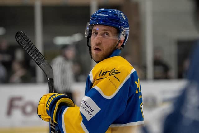 INFLUENTIAL: Matt Haywood has had the desired impact for Leeds Knights in NIHL National this season, says head coach Ryan Aldridge. Picture courtesy of Oliver Portamento.