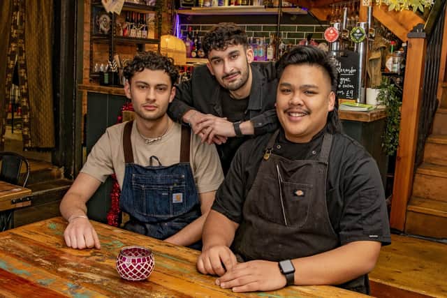 Chef Nicko Lachica, right, was the executive chef and co-founder of Dijon Boys, a popular food joint. The trio announced that their time as Dijon Boys has come to an end.  Nicko is pictured with Cameron Sohel, left, and Jamie Layall, centre. Photo: Tony Johnson