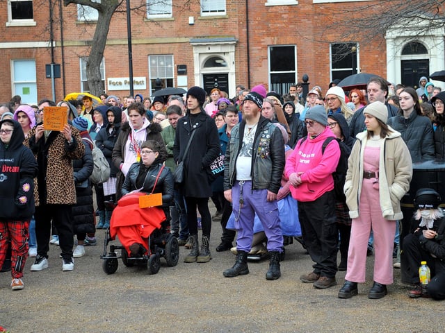 Attendees were asked to wear pink and colourful clothes in memory of Brianna.
