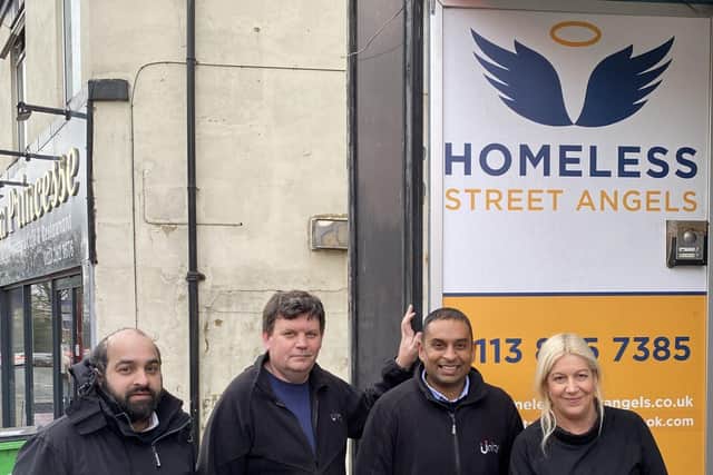 From right to left: Jolene Pickles, Rajesh Chaukria, Chris Whittaker and Shahzad Ahmed delivering do