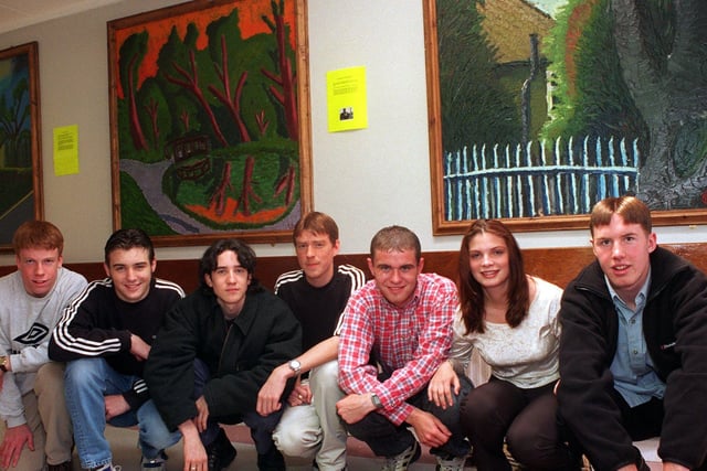 June 1996 and Temple Moor High School pupils by some of the pictures they created at Seacroft Hospital. Pictured, from left, are Matthew Denton, Martin Barker, Nick Dixon, Jonathan Richardson, Mark MIller, Anita Wardle and Andrew Heffron.