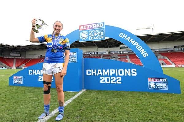 Leeds Rhinos' Caitlin Beevers, player of the match in last year's Betfred Women's Super League Grand Final, will be one of the match officials for Hunslet's pre-season game against Salford. Picture by John Clifton/SWpix.com.