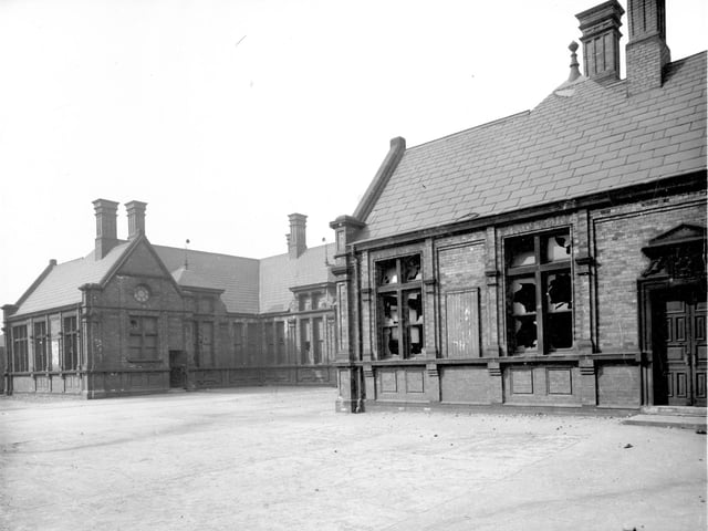 A view of derelict school building situated off Meadow Road in April 1939. It was to be used as an ARP ( Air Raid Precaution ) Post.