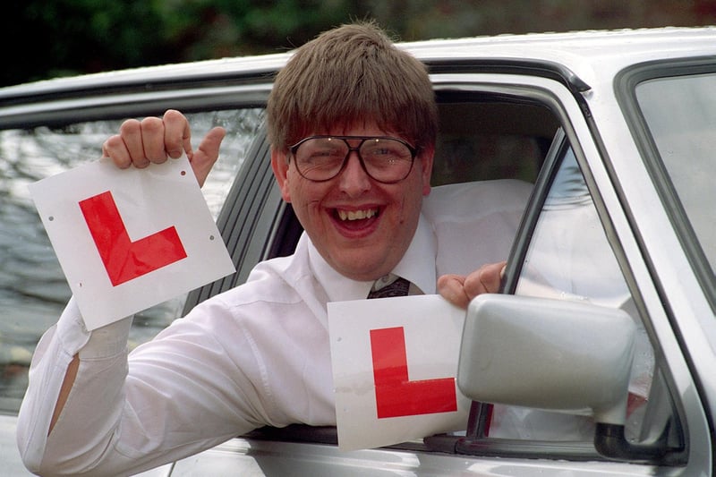 This is Armley's own David Paine who in April 1999 had just passed his driving test after the 16th attempt.