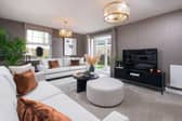 The living room inside a typical Barratt Homes property in South Yorkshire