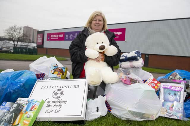 Cash for Kids regional manager Lisa Sullivan with just some of the items donated.  Picture: Tony Johnson