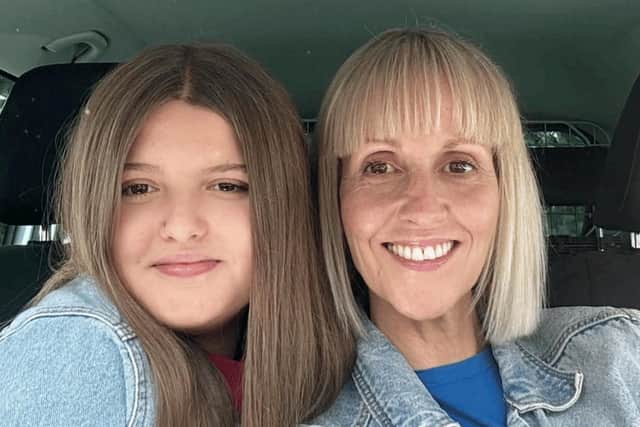 Mother and daughter Sarah Keeling, 45, and Grace Keeling, 15.