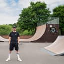 Ryan Swain owner of Ryedale Skate School and organiser stood where the event will take place