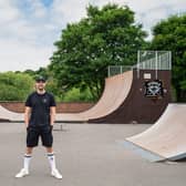 Ryan Swain owner of Ryedale Skate School and organiser stood where the event will take place
