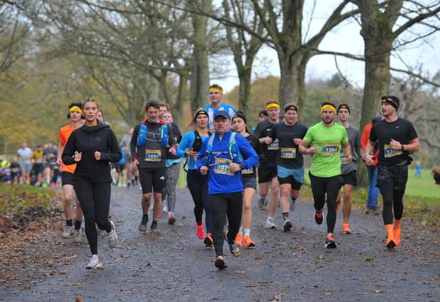 The runners could choose a series of events at Roundhay Park. (pic by Steve Riding)