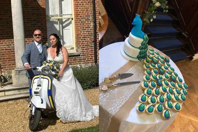 Newlyweds Jay and Leigh Mann who had a Leeds United themed wedding in the Isle of Wight on Saturday (Photos by Jay Mann)