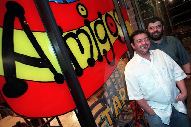 Amigos restaurant on Kirkgate. Pictured are owners Andrio and Joses Selma in March 1999.