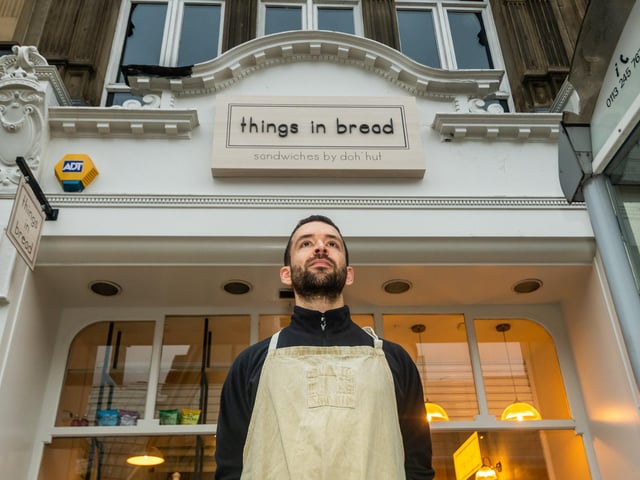 Things in Bread, a sandwich shop on Boar Lane, has a few festive sandwiches on offer this Christmas. The 'festive feast' is made with turkey, pigs in blankets, stuffing and cranberry. The 'pigs in bread' is made with pigs in blankets, stuffing, brie and cranberry. A vegetarian alternative is also available, called 'all the trimmings' which comes with cauliflower, cheddar and mozzarella sauce, seasonal carrot puree, stuffing and cranberry.