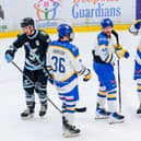 POWER PLAYER: Liam Peyton celebrates his second goalof the night against Solway. Picture: Kev Bland/Knights Media.