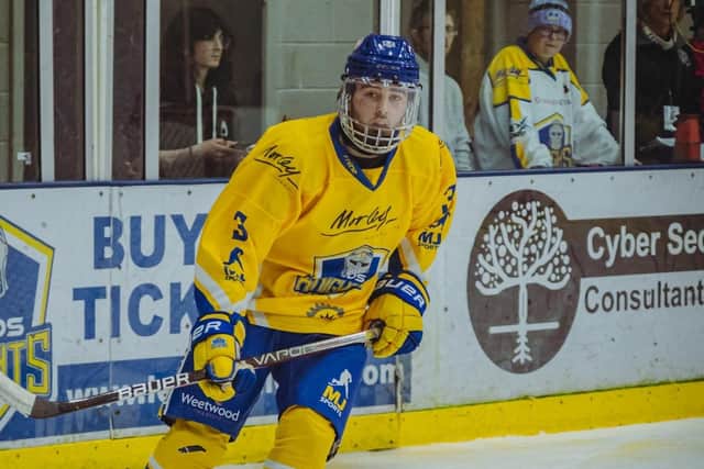 LAST MINUTE: Leeds Knights' defenceman Bailey Perre found out on Wednesday that he would be needed by the GB Under-20 squad. Picture: Jacob Lowe/Leeds Knights.