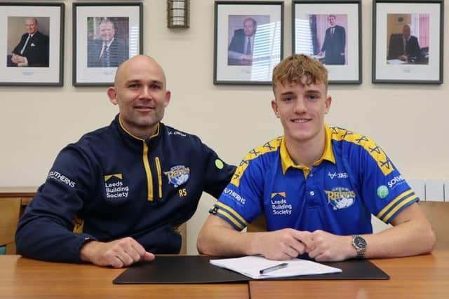 Fergus McCormack, right, signed professional terms late last year. (Photo: Leeds Rhinos)