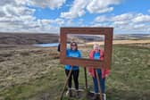 Megan (right) with her mum, who accompanied her on her first day of the challenge