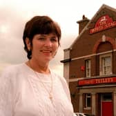 The White Stag on Whitelock Street. Pictured is landlady Betty Timony in 1997. The pub closed in 2008.