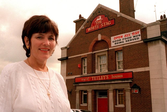 The White Stag on Whitelock Street. Pictured is landlady Betty Timony in 1997. The pub closed in 2008.