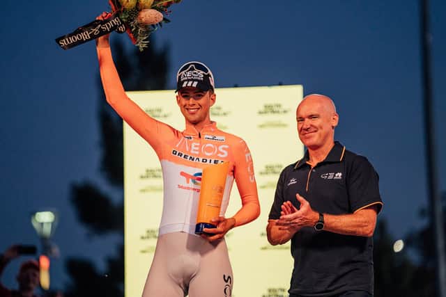 WINNING START: Samuel Watson of Ineos Grenadiers, wins the Prologue at the Tour Down Under Picture: Zac Williams/SWpix.com