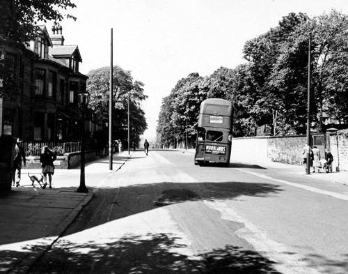 Victoria Road looking west at junction with Chestnut Avenue in May 1958.