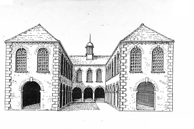 The hall represents the beginnings of the city’s wealth, through its successful cloth trade. It was originally built to dissuade traders from moving away to a new covered cloth hall in Wakefield. Here is an artist's impression of how the first Cloth Hall looked in 1710.