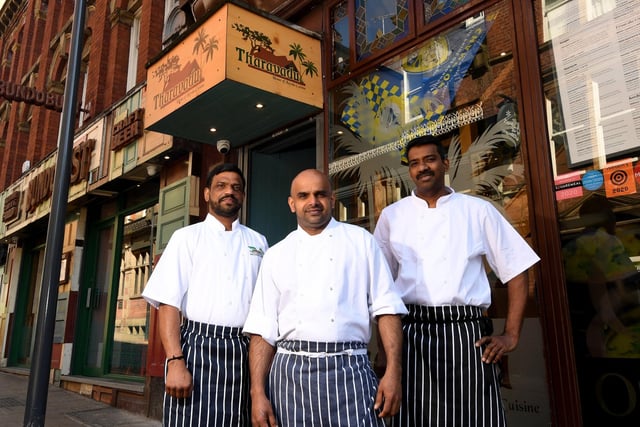 Tharavadu, Mill Hill, is an award-winning South Indian restaurant in Leeds. Tharavadu won the Yorkshire Evening Post's Oliver Awards for three years consecutively in the Best Indian Restaurant category.