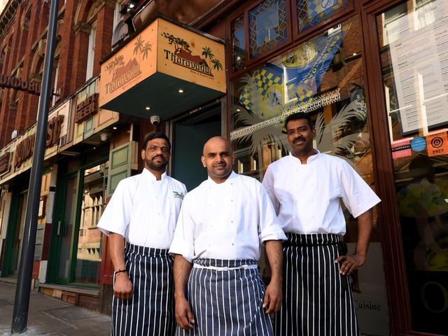 Tharavadu, Mill Hill, is an award-winning South Indian restaurant in Leeds. Tharavadu won the Yorkshire Evening Post's Oliver Awards for three years consecutively in the Best Indian Restaurant category.