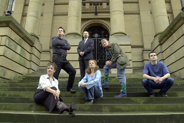 The cast of the film Echoes, a ghost story that was due to be released around Christmas 2000, had been filming at Morley Town Hall.