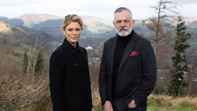 Emilia Fox and David Wilson investigate unsolved murders in the Channel 4 series In The Footsteps of Killers. Picture: Channel 4