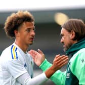 THUMBS UP: For the arrivals of both midfielder Ethan Ampadu, left, and Leeds United's new head coach Daniel Farke, right. Photo by Tim Goode/PA Wire.