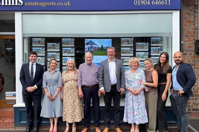 (L-R) Jack, Abbi, Sheila (Director), Bob Webb (Founder), Kevin Webb (MD), Julie, Kerry, Rebecca, Ashley Mehr (Director, Head of Residential Lettings).
