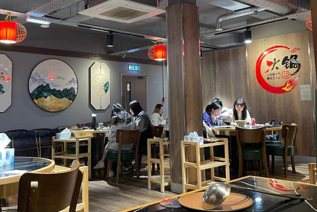 Inside Crown Hotpot, the city's first and only hotpot restaurant.