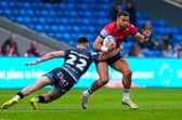 Esan Marsters, seen on the ball for Salford Red Devils against Leigh leopards in April, has become Bradford Bulls' latest siging. Picture by Olly Hassell/SWpix.com.